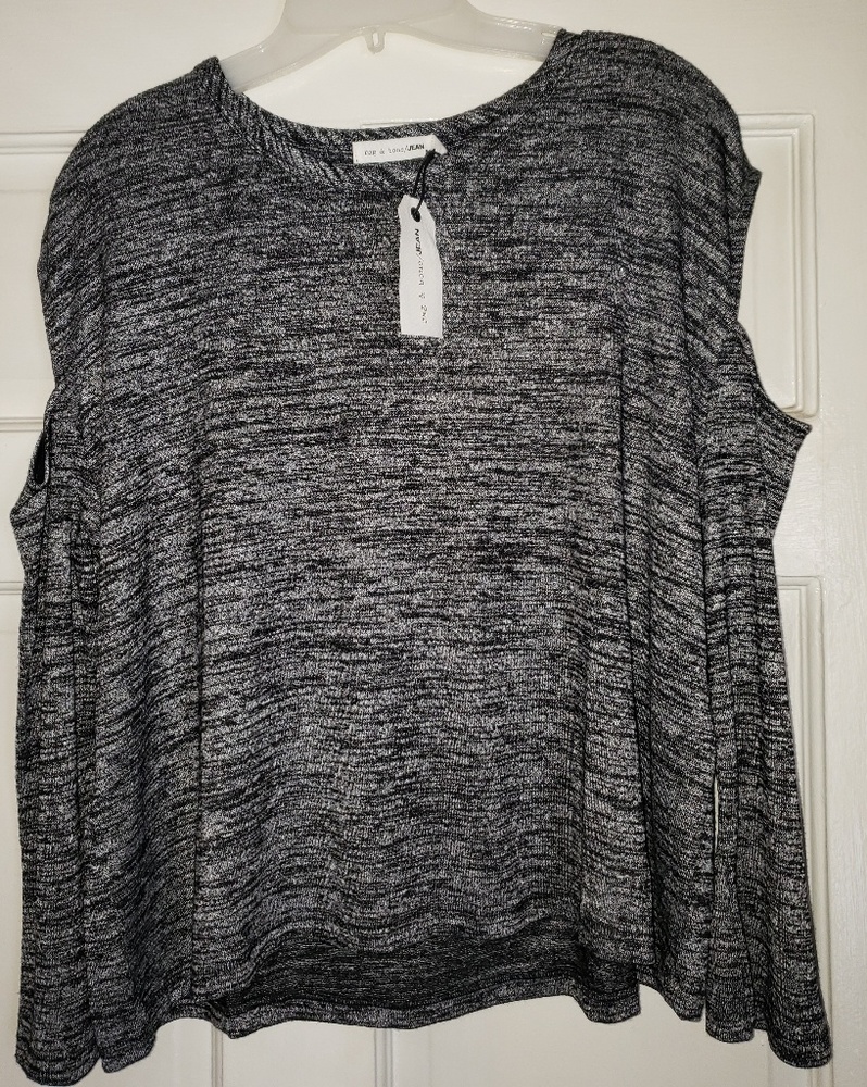 NWT - Rag & Bone "Black Hthr Slash Long Sleeve"